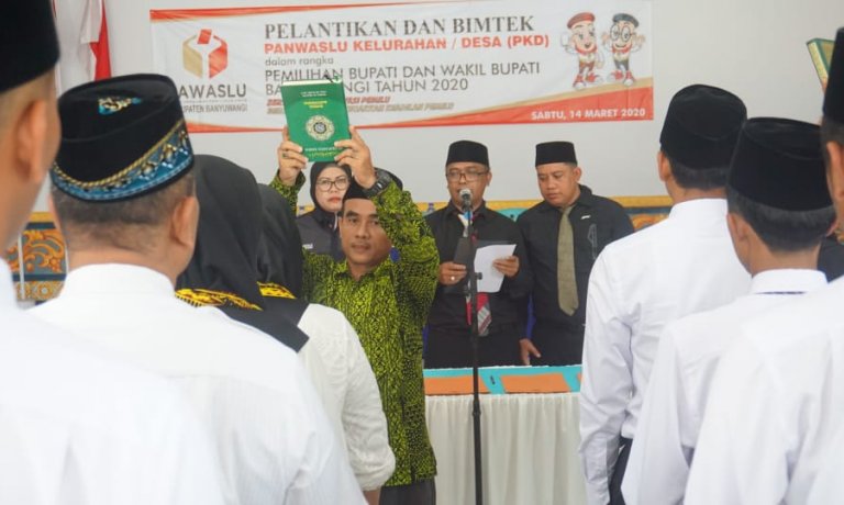 217 Panwaslu Kelurahan / Desa di Banyuwangi dilantik Hari Ini