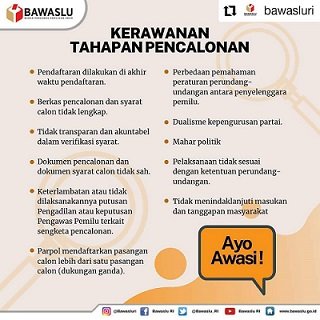 Bawaslu Banyuwangi : Kita Pelototi Sebelas Kerawanan Tahap Pencalonan